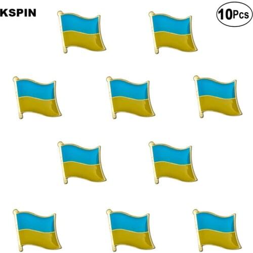 Ukraine Flag Lapel Pin Flag badge Brooch Pins Badges 10Pcs a Lot