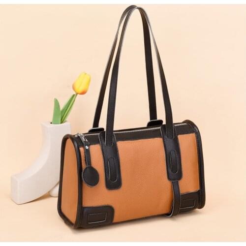 Womens Bag High Quality 100% Genuine Leather Women Handbags Soft Cowhide Shoulder bag Fashion Luxury Brand Female Messenger Bag