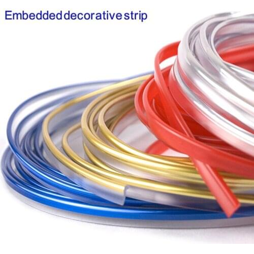 Taffeta DIY 5Meter / lot Car Interior Dashboard Panel Gap Flexible Decoration Moulding Trim Strip Line