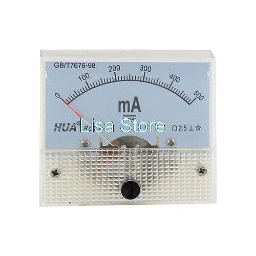 0-500mA Gauge AMP Ammeter Analog Current Panel Meter 85C1