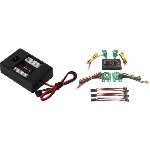 1:10 RC Model Car Truck LED Light Kit with RC Front Rear LED Lights Lamp Group for 1/10 RC Crawler Traxxas TRX4