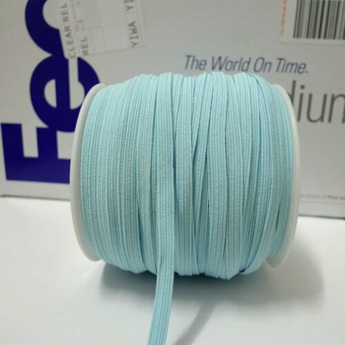 1/4'' 6mm #6 Light Blue Skinny Hair Elastic Bands 50 meters Wholesale