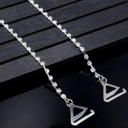 1 Pair Bra Straps Belt Sexy Women Adjustable Crystal Diamante Rhinestone Invisible Intimates Bra Shoulder Silicone Elastic Strap