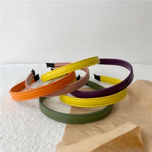 10pcs Women Headband PU Leather Retro Hairbands For Women Girls Hair Band Female Hair Accessories Handmade Head Hoop Bezel