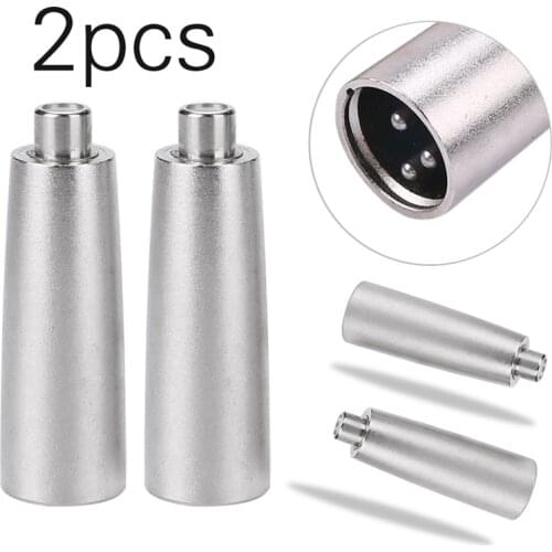 2Pcs/lot Metal XLR 3 Pin Male to RCA Female Audio Adapter Plug Connector Hi-Fi signal converter Adapter for microphone speaker