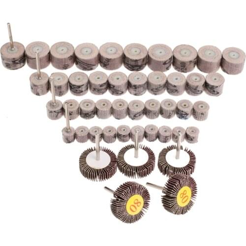 49Pcs Dremel Accessories Set Sanding Flap Wheels Polishing Grinding Sanding Wheels Grit 80# 240# for Dremel Rotary Tools
