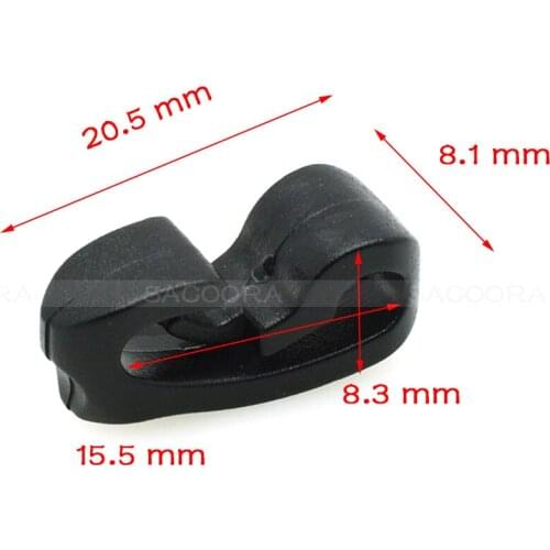 50pcs/pack Black Outdoor External Strapping Plastic Rope Hook Rope Buckle