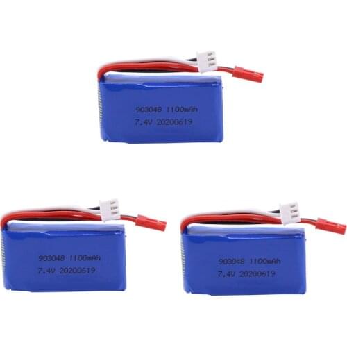 7.4V 1100mAh 903048 Lipo Battery JST Plug For Wltoys V353 A949 A959 A969 A979 k929 RC Drone Cars Boats 7.4V high quality Battery