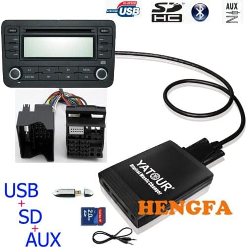 Yatour Car Digital CD Music Changer USB MP3 AUX adapter For Renault VDO/Blaupunkt quadlock 12pin fakra 2009+ yt-m06