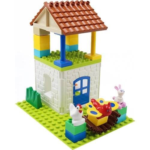 DIY Accessories Bricks Base Plate House Seesaw Bamboo Pai Bridge Large Particle Building Blocks Educational Toys for Children