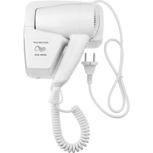 220V 1200W Negative Ion Wall Mounted Hair Dryer Blower Hotel Home With Holder EU Plug Hair Dryer Blower Hair Drying Tool
