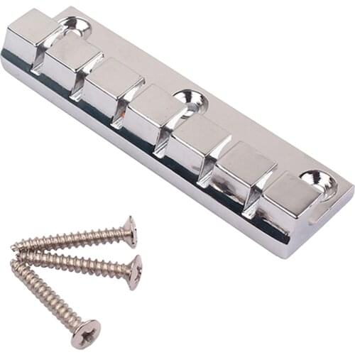 Chrome Finish 6 String Guitar Bridge with Mounting Screws Metal Stopbar Tailpiece for Electric Guitar Parts