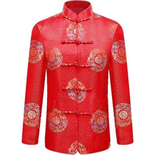 Coat Men And Women Casual red Jacket Long Sleeve Coat For Father&Mother Fashion New Years Lovers Clothes Autumn Winter