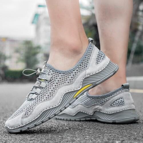 Men Shoes Summer Soft Loafers Lazy Shoes Lightweight Mesh Casual Shoes Men Sneakers Mesh Anti Slippery Flats Shoes