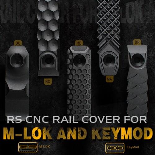 Aluminum Alloy RS CNC Handguard Rail Cover For M-lok and Keymod Long and Short Version Railscales Hunting Softair Gun Accessory