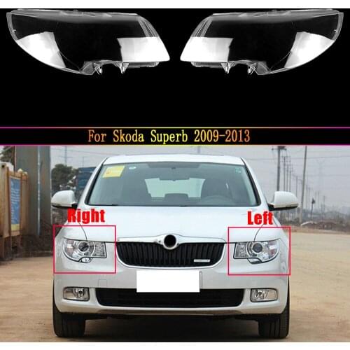 Car Headlight Lens For Skoda Superb 2009 2010 2011 2012 2013 Car Headlamp Lens Auto Shell Cover