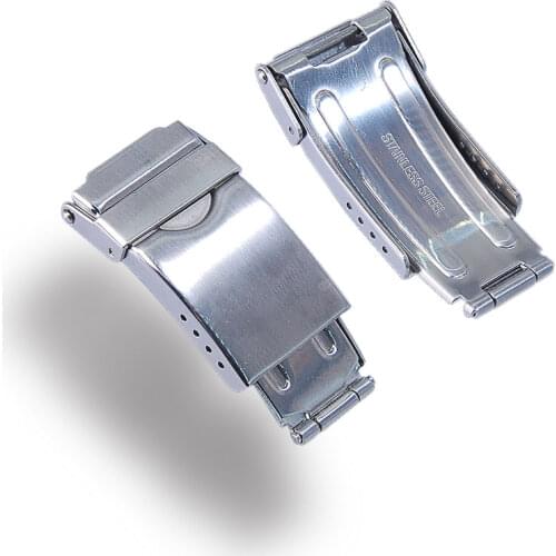 NEW Stainless Steel BUCKLE SAFETY CLASP metal band 18*9mm 20*10mm strap bracelet BUCKLE