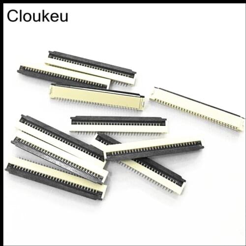 10Pcs FPC FFC Connector cable socket 1.0MM 30Pin Clamshell Bottom Contact Type