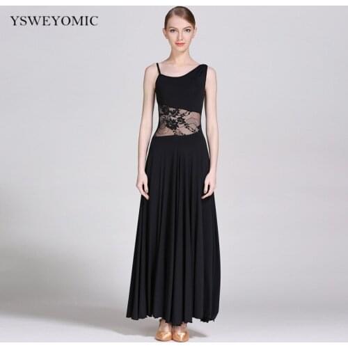 Sexy Lace ballroom dance competition dress sleeveless Summer Women waltz standard ballroom dress 238
