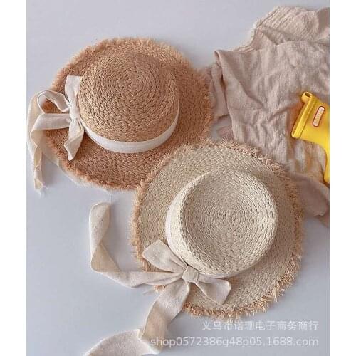 New Fashion womens sun hat Brand New Women Summer Ribbon Lafite straw hat Beach Hat Wide Brim Sombreros Hombre Travel vacation