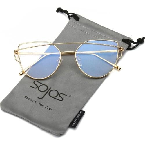 SOJOS 2017 New Cat Eye Glasses Frames Optical Designer Brand Glasses Women Eyewear Optical Spectacle Frame oculos de sol SJ1001