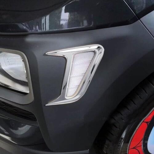Car Styling 2PCS ABS Chromed Exterior Side Turn Signal Indicator Light Lamp Cover Trim For Hyundai Kona 2017 2018 2019