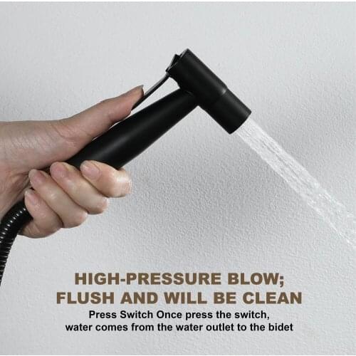 Toilet BLACK BRASS Hand Held Diaper Bidet Sprayer Shower Shattaf Spray Douche Kit