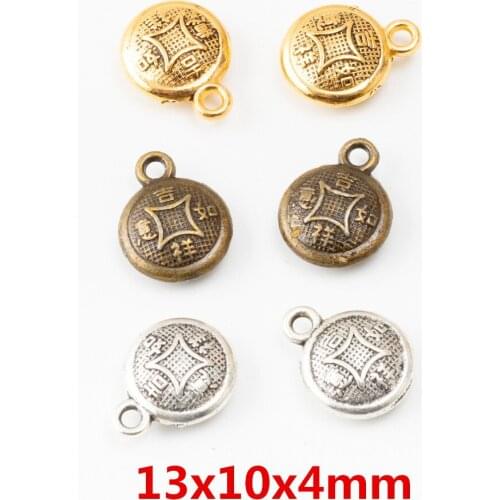 25 pcs Vintage Ancient Copper coins zinc alloy charms pendant suitable for DIY Bracelet Necklace metal jewelry accessories 6075