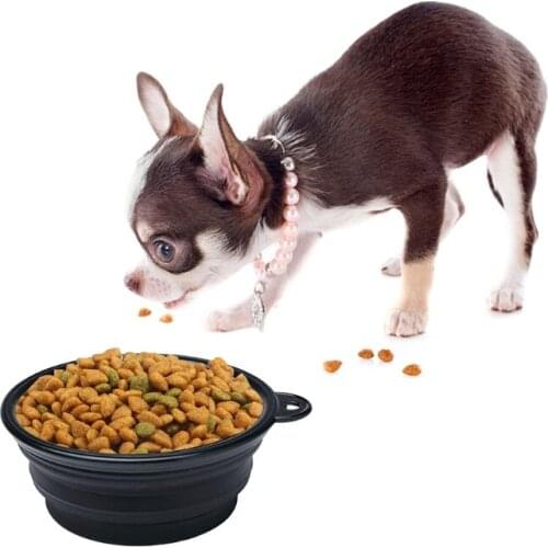 High Quality Portable Foldable Travel Water Food Bowls Food Grade Silicone Food Safe Food Water Bowls for Pets Durable