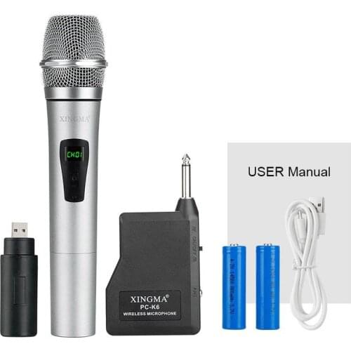 Wireless Microphone Handheld Dynamic professional Studio Vhf Mic System For Karaoke Nights and House Parties PA System Speakers