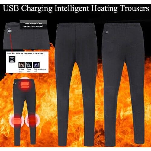 Winter Electric Heating Underwear USB Intelligent Heated Warm Trousers Thermal Pants Men Women velvet thicken Elastic Leggings