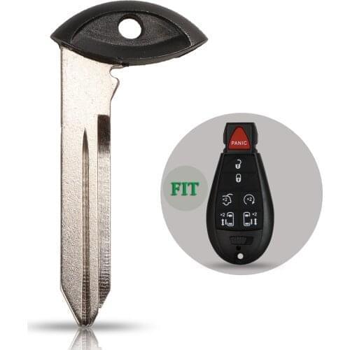 Bilchave 10pcs Uncut Blade Remote Smart Car Emergency Key Blade Replacement For Dodge Grand Caravan Ram Journey For Jeep