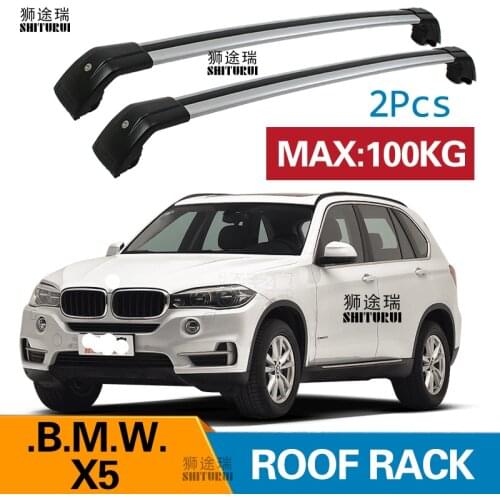 2Pcs Roof Bars for BMW X5 (F15, F85 G05) 2014-2020 2019 2018 Aluminum Alloy Side Bars Cross Rails Roof Rack Luggage Carrier