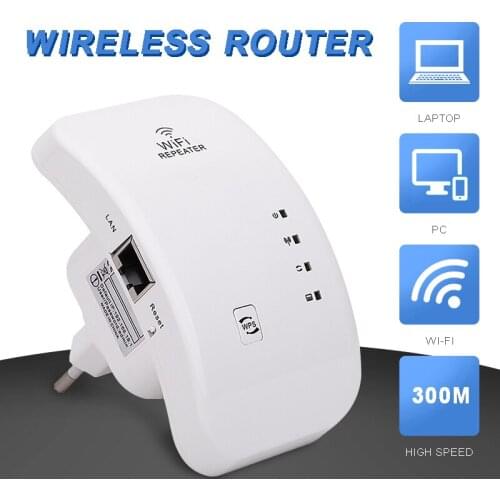 300Mbps WiFi Repeater Long Signal Range Booster Extender Repeater Wireless Amplifier EU Plug Access Point Wlan Repiter