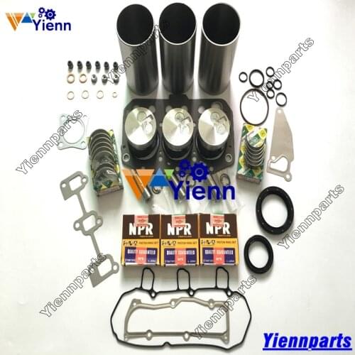 3TNV70 Overhaul Rebuild Kit With Piston Ring Liner Gasket Bearing Set For Yanmar TK370 ZX10U-2 IHI 15NX-2 Fit HITAICHI Engine