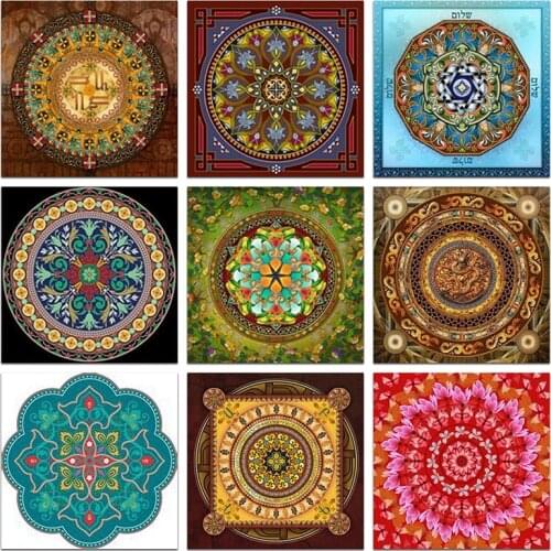 5D Crafts Diamond Painting Mandala Diy Full Diamond Embroidery Kit Square Drill Rhinestone Pasted Unfinish Room Decoration
