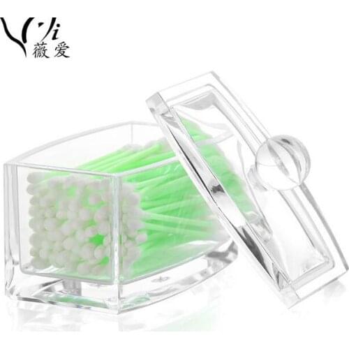 Acrylic Cotton Swab box/Cotton Ball Storage/Makeup Pads Holder/Cosmetics Organizer/Toothpick Holder