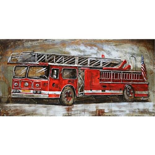 YIKEE Fire engine diamond painting,full coverage diamond painting kits,diamond embroidery china Y262