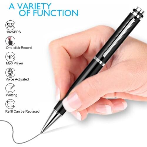 Audio Recorder Mini USB Real Pen Voice Activated 8GB 16GB Digital Voice Recorder Mp3 Player 192Kbps Recording