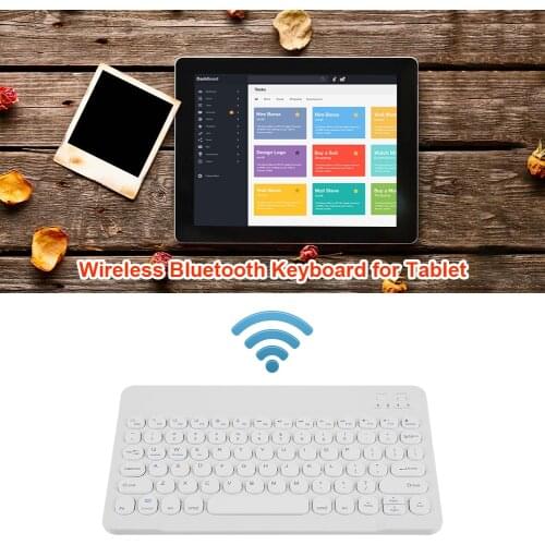 Multi Device Keyboard With Round Keycaps Slim Wireless Keyboard for iOS Android Phone Tablet PC Wireless Keyboard