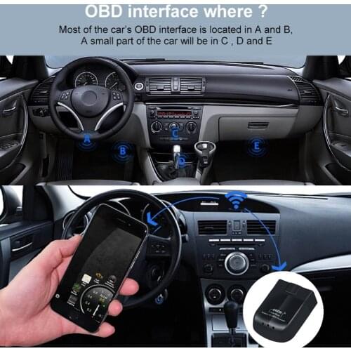 Bluetooth OBD2 Scanner ELM327 OBD2 Code Readeradapter scan tool OBD 2 OBDII Code reader for Android&iOS Car Diagnostic Tool