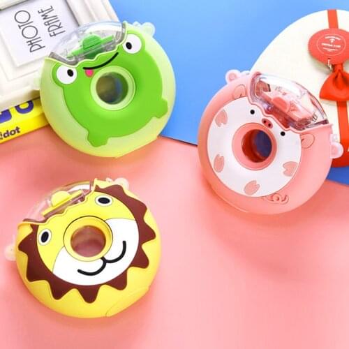 380ml Cartoon Tritan Water Bottle for Kids BPA Free Creative Cute Donuts Portable Plastic Kettle With Straw Student Water Bottle