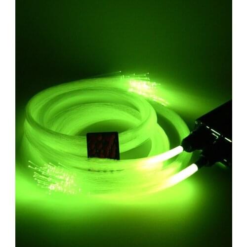 Dual heads 16W RGBW LED Fiber Optic Light Engine Driver 44keys Remote Controller+0.75mm End glow Cable Ceiling Star DIY Lighting