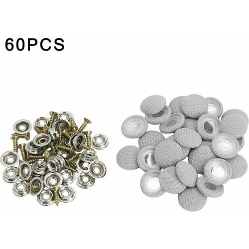 60Pcs/Set Car Roof Lining Repair Kit Snap Rivets Car Roof Repair Button Fixing Buckle With Screws For Truck/Car/Van