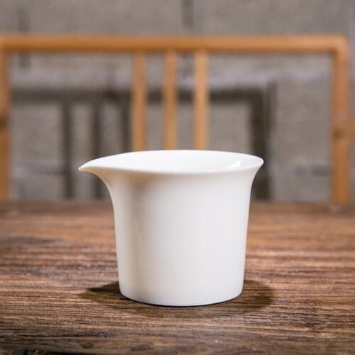 Jade Porcelain Pitcher Dehua Ceramic Whiteware Ceramic Male To Cup Tea Pot Hand-Made Heat-Resistant Tea Pitcher Kung Fu Tea Set