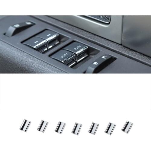 Car Window Button Decoration Sequins Stickers for Ford F-150 2009 2010 2011 2012 2013 2014 Interior Accessory Styling ABS Chrome