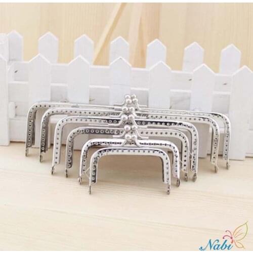 Hot Style Cute Useful Metal Silver Sewing Handbag Handle Clutch Coin Purse Frame Kiss Clasp Arch For Bags Accessories DIY