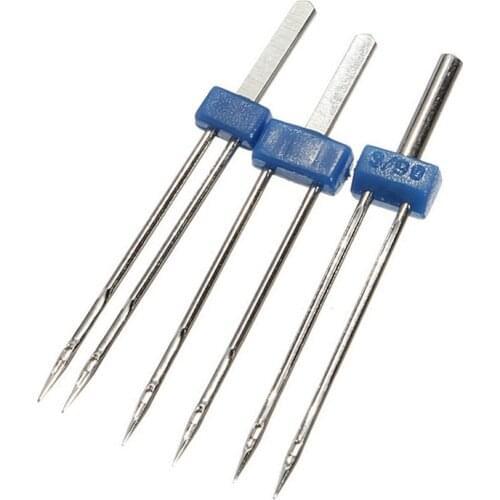 3 Pcs/ Set Durable Double Twin Needles Pins Sewing Machine Accessories Supplies pjop