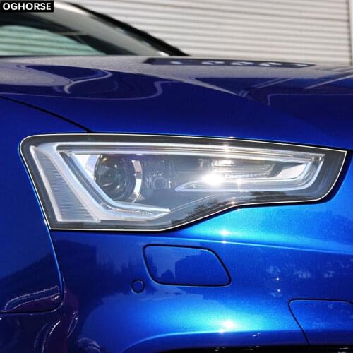 2Pcs Self Healing TPU Protection Transparent Stickers Car Headlight Protective Film for Audi A5 8T 8F S5 RS5 2012-On Accessories