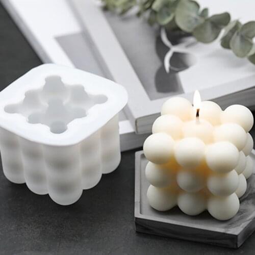 Silicone Mold Christmas Candle Chocolate Candy Cake Mold Baking Decorating Tools DIY Handmade Cake Moulds